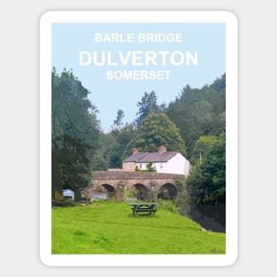 Dulverton Somerset. Exmoor. Travel location poster Sticker